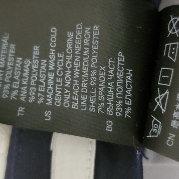 H&M Womens Navy Blue/White Nautical Striped Pencil Skirt-Back Zipper-Sz 4 - Picture 9 of 17